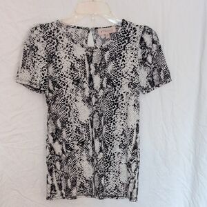 Philosophy Black and White Women's Top Snake Print